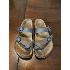 Birkenstock Womens Mayari Birko Flor Toe Loop Sandals Size 37 US 6 Gray